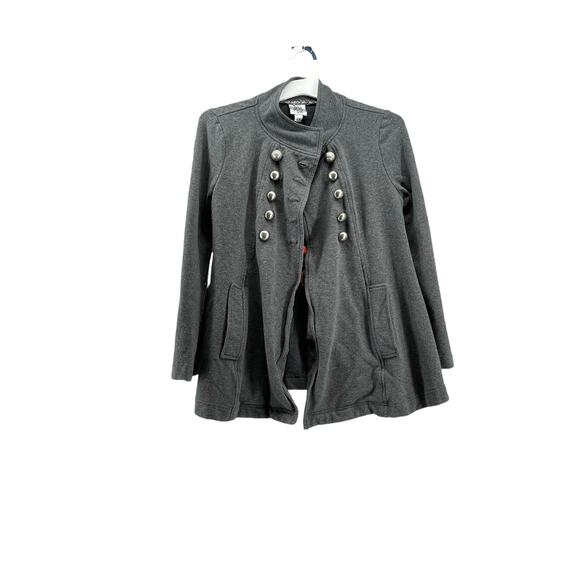 Ivy Jane Gray Military Button Jacket Women's Size XS - Picture 1 of 8